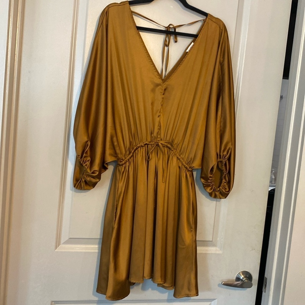 Peach Love California Golden Mini Dress